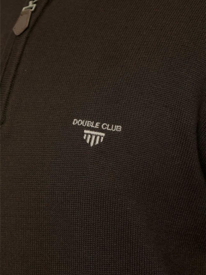 Μπλούζα βαμβακερή με φερμουάρ Double