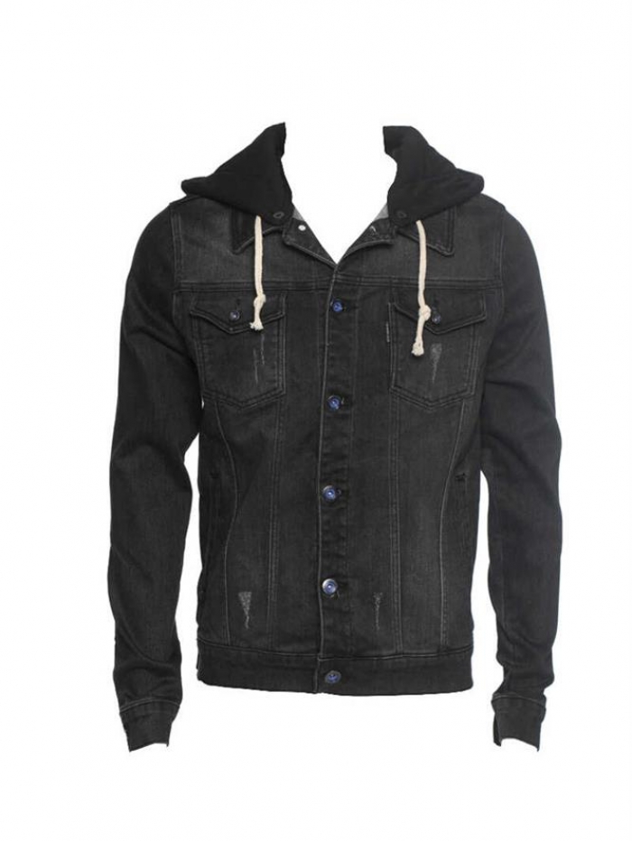 Μπουφάν τζιν με κουκούλα