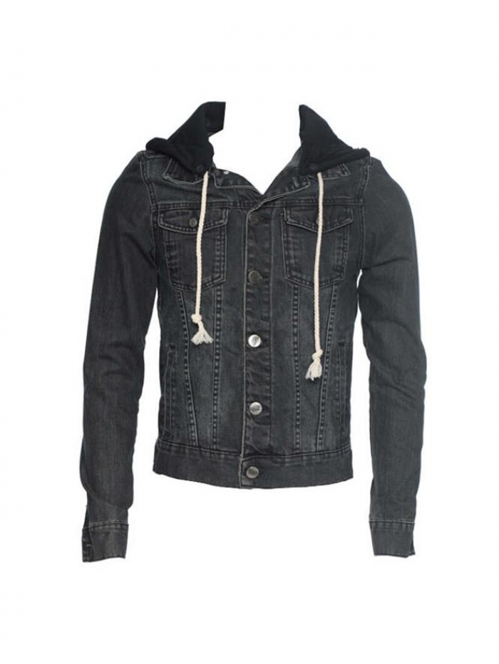 Μπουφάν τζιν με κουκούλα