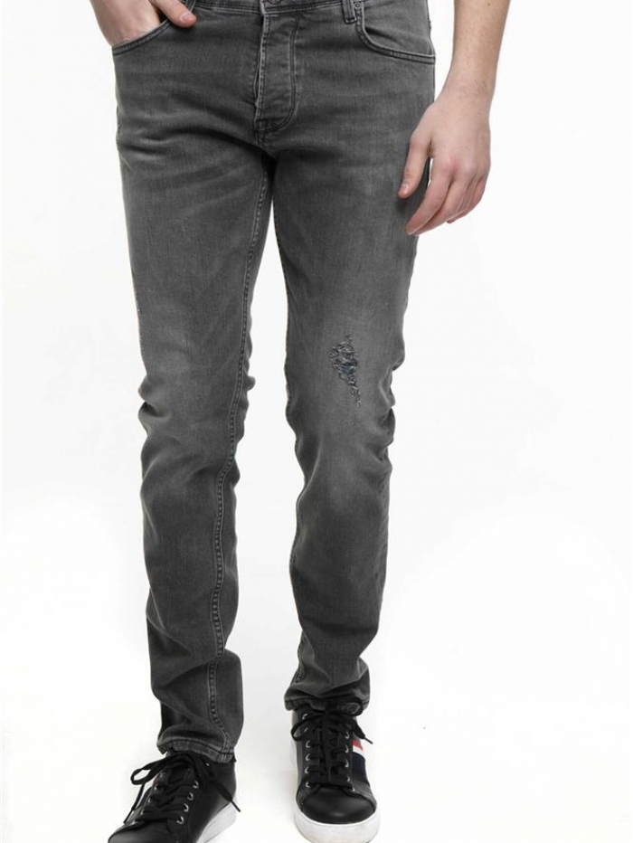 Παντελόνι Jean μαύρο με φθορές