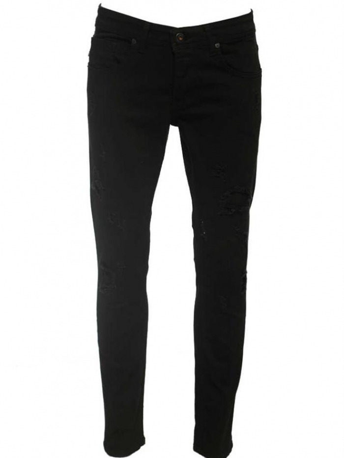 Παντελόνι Jean μαύρο με φθορές