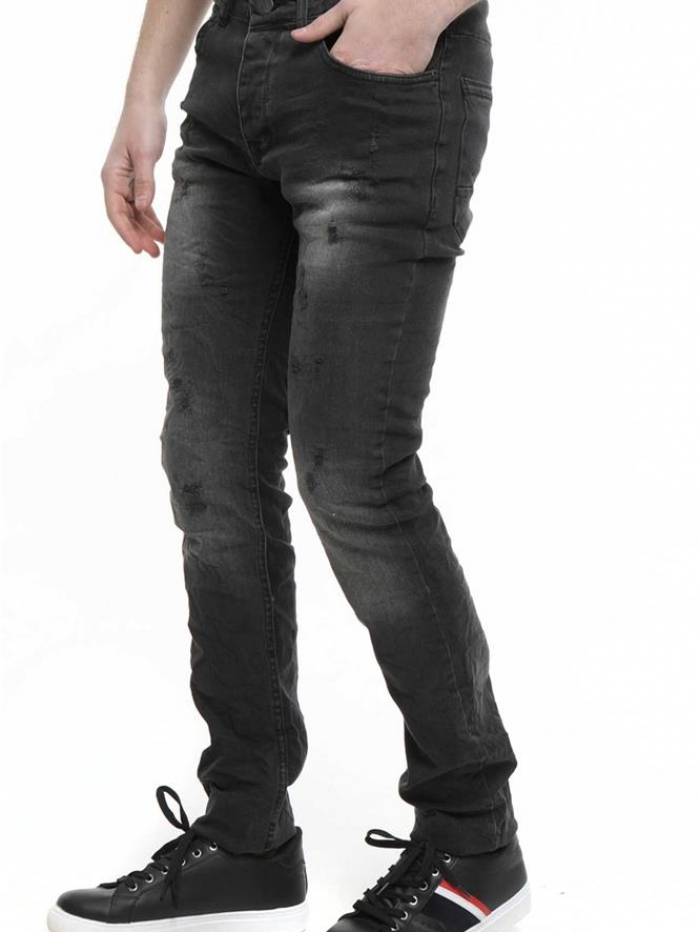 Παντελόνι Jean μαύρο με φθορές