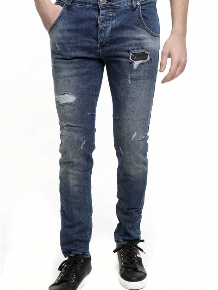 Παντελόνι Jean μπλε με φθορές