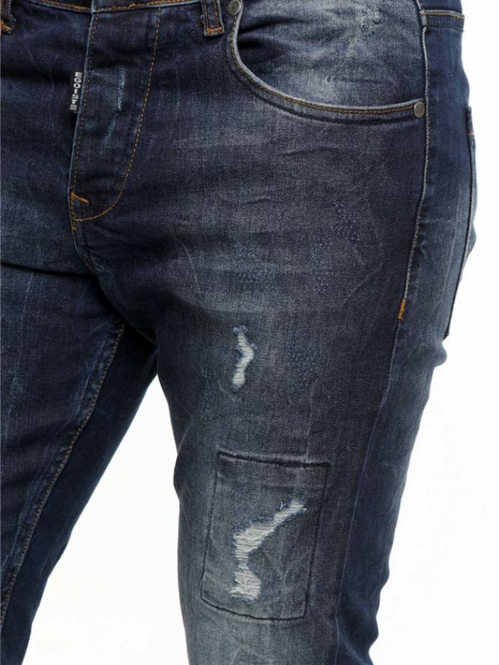 Παντελόνι Jean μπλε με φθορές