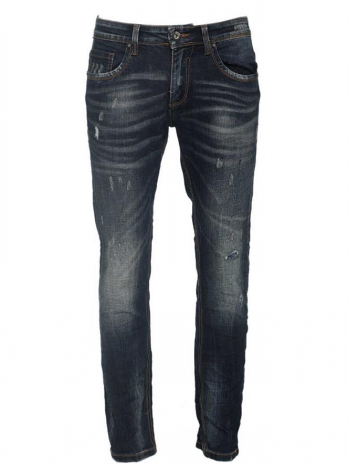 Παντελόνι Jean μπλε με φθορές και ξεβάμματα