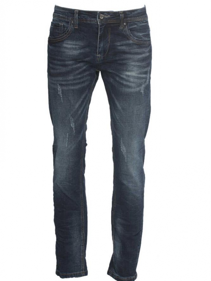 Παντελόνι Jean μπλε με φθορές και ξεβάμματα