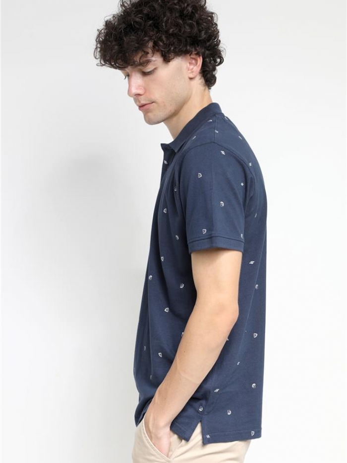 Polo t-shirt βαμβακερό Van Hipster 'allover'