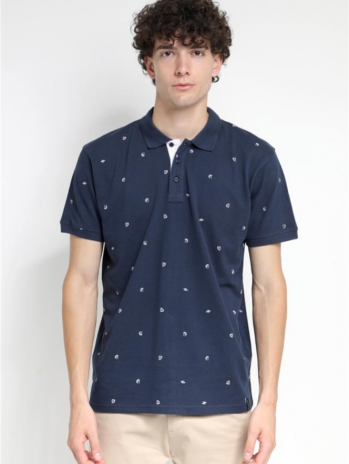 Polo t-shirt βαμβακερό Van Hipster 'allover'