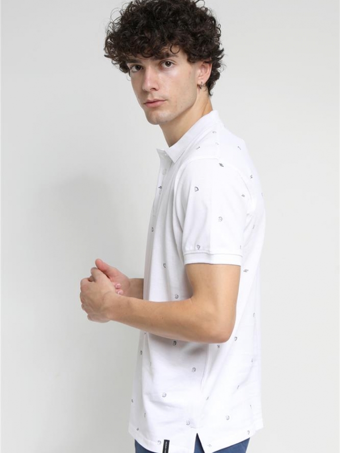 Polo t-shirt βαμβακερό Van Hipster 'allover'