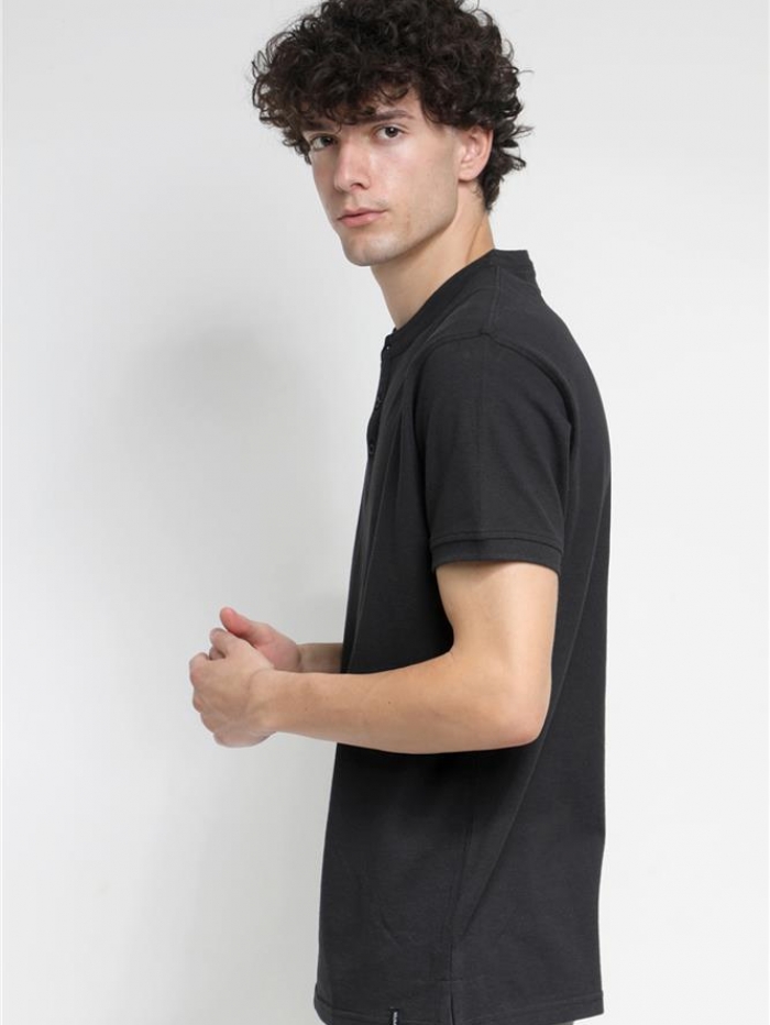 Polo t-shirt βαμβακερό Van Hipster 'mao'