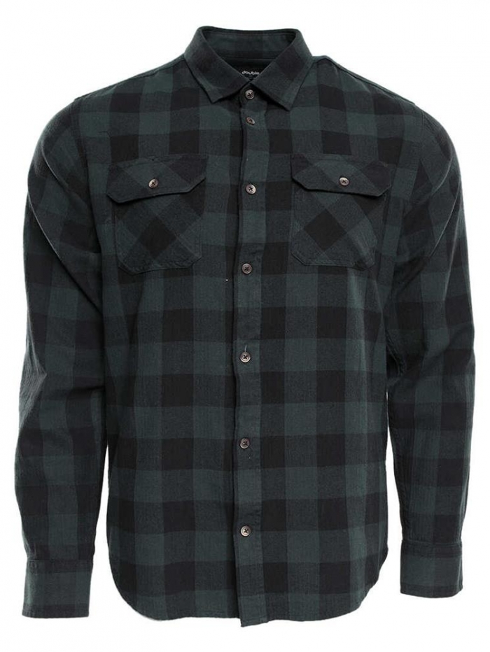 Πουκάμισο φανέλα καρό σε regular γραμμή Double.