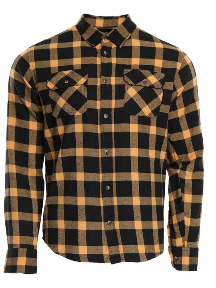 Πουκάμισο φανέλα καρό σε regular γραμμή Double.