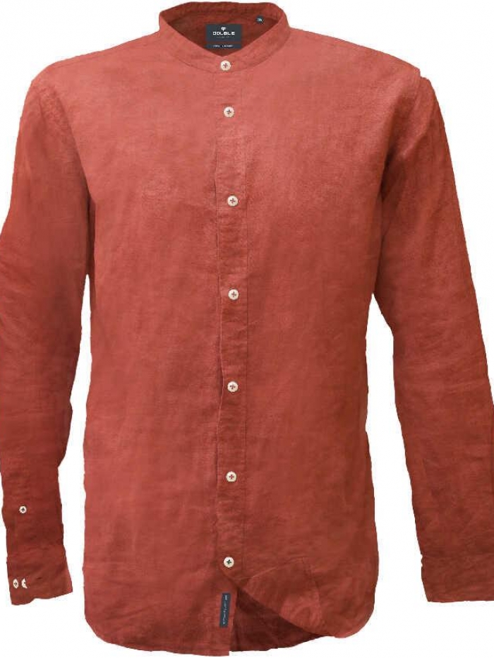 Πουκάμισο λινό με mao γιακά Double