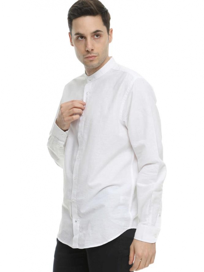 Πουκάμισο λινό με mao γιακά Double