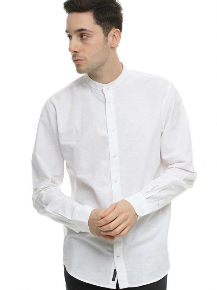 Πουκάμισο λινό με mao γιακά Double