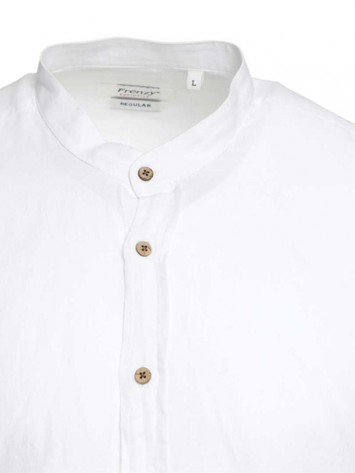 Πουκάμισο λινό με mao γιακά regular fit