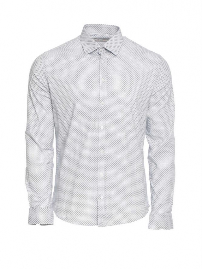 Πουκάμισο μακρυμάνικο με μικροσχέδια, regular fit.