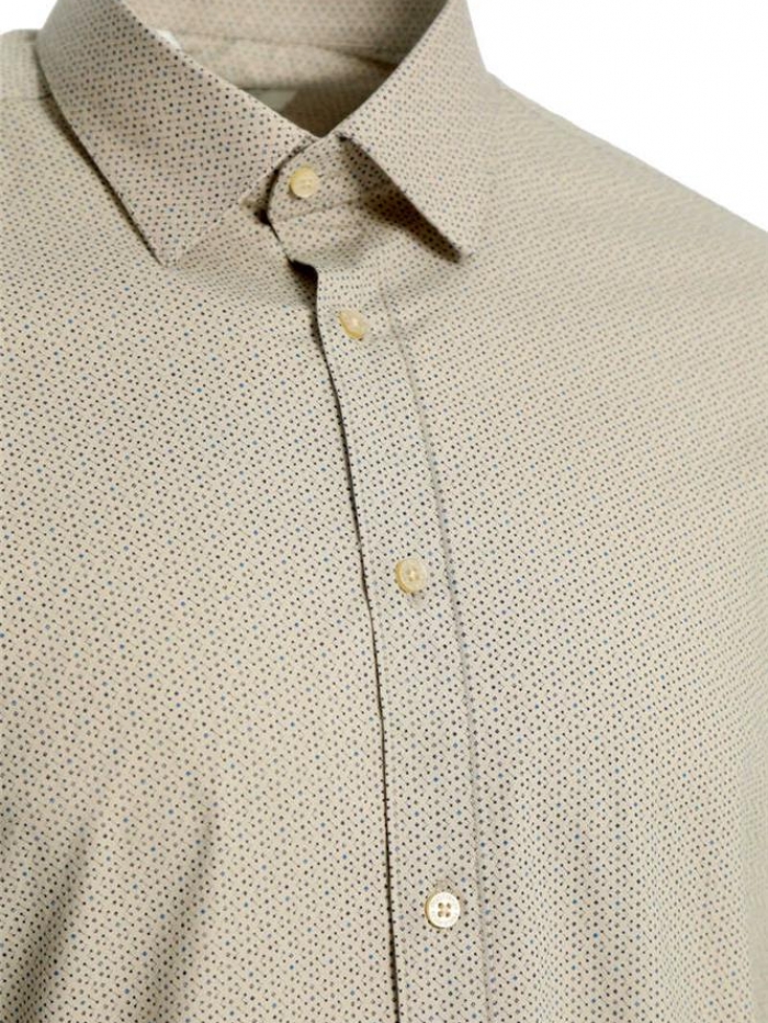 Πουκάμισο μακρυμάνικο με μικροσχέδια, regular fit.