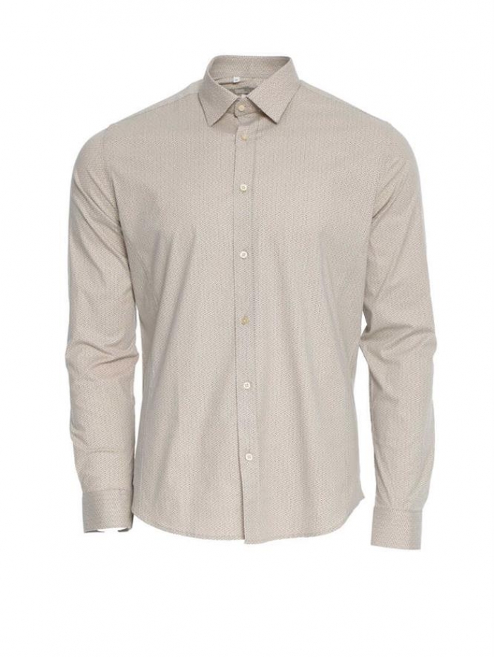 Πουκάμισο μακρυμάνικο με μικροσχέδια, regular fit.