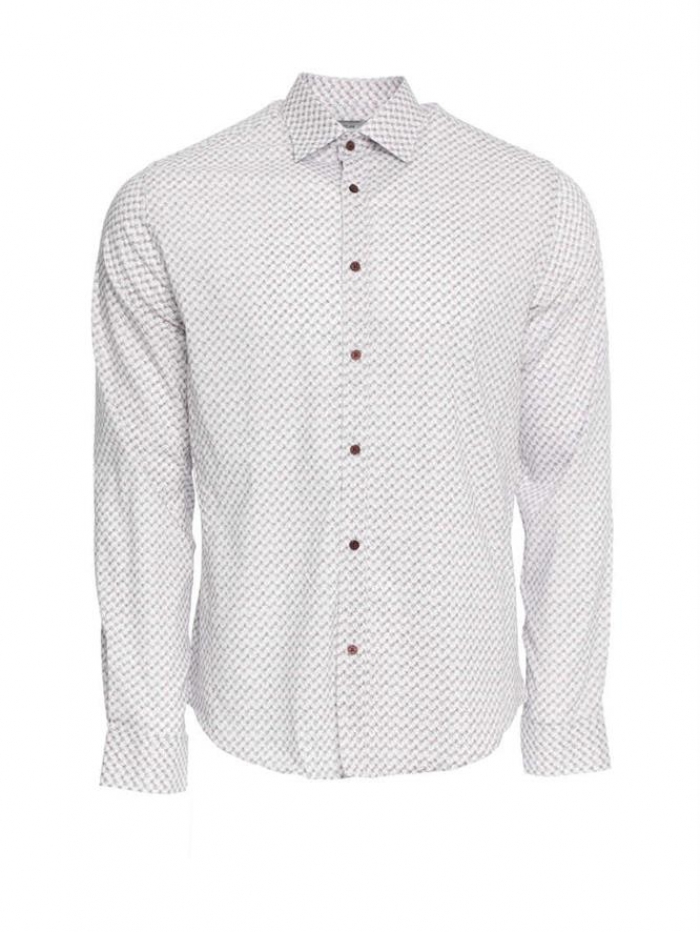 Πουκάμισο μακρυμάνικο με μικροσχέδια, regular fit.