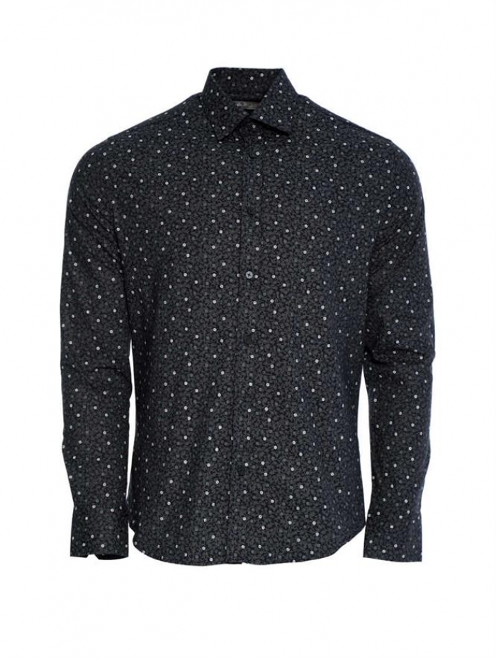 Πουκάμισο μακρυμάνικο με μικροσχέδια, regular fit.