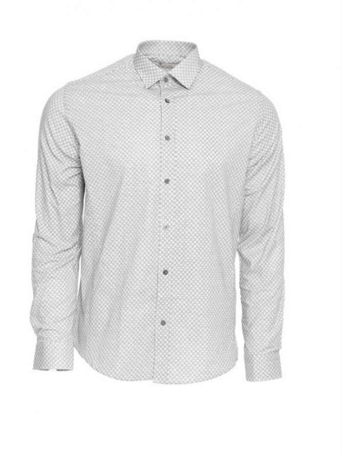 Πουκάμισο μακρυμάνικο με μικροσχέδια, regular fit.