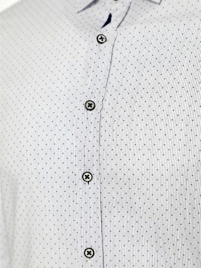 Πουκάμισο μακρυμάνικο με μικροσχέδια, slim fit.