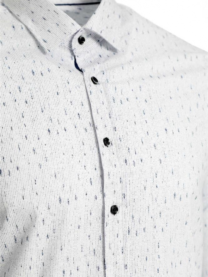 Πουκάμισο μακρυμάνικο με μικροσχέδια, slim fit.