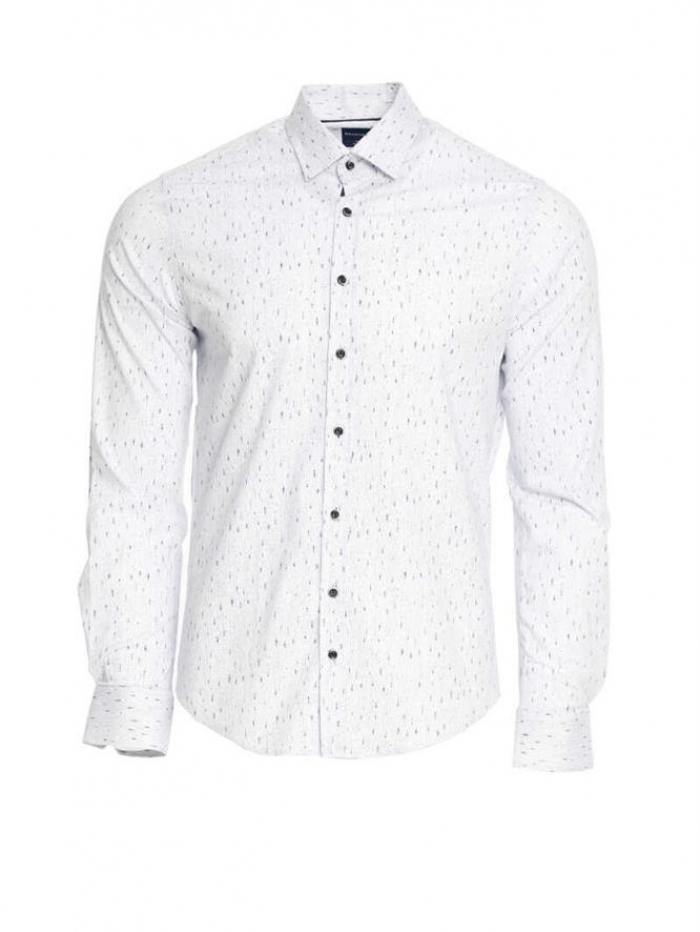 Πουκάμισο μακρυμάνικο με μικροσχέδια, slim fit.