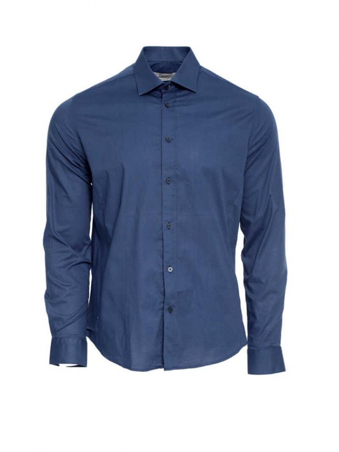 Πουκάμισο μακρυμάνικο, μονόχρωμο regular fit.