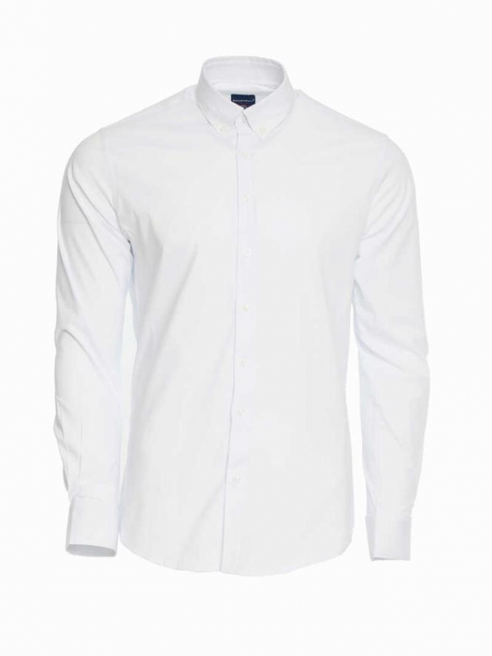 Πουκάμισο μακρυμάνικο, μονόχρωμο regular fit.