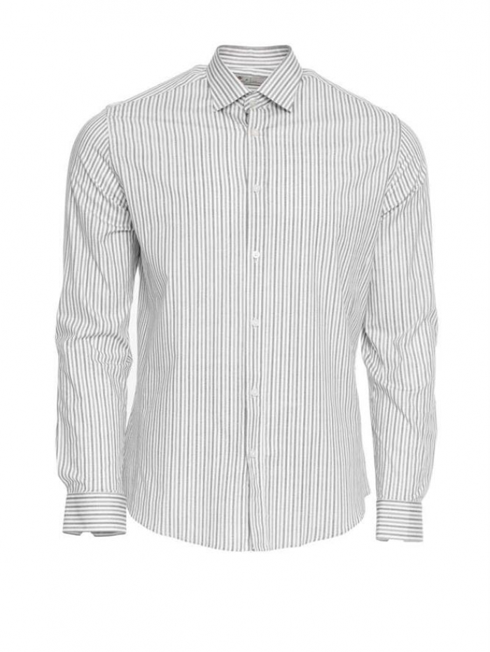 Πουκάμισο μακρυμάνικο, ριγέ, regular fit.