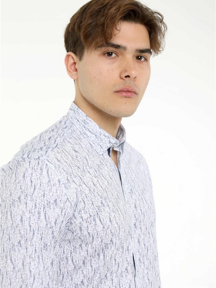 Πουκάμισο με μικροσχέδια, slim fit