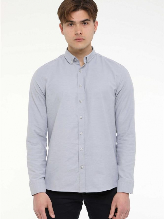 Πουκάμισο oxford με γιακά, slim fit.