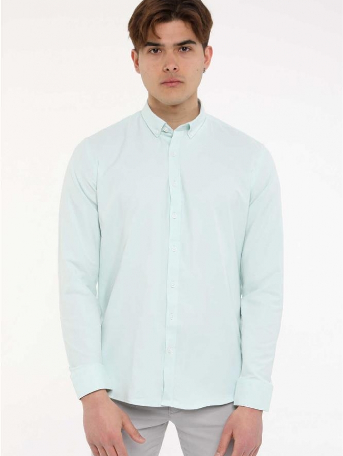 Πουκάμισο oxford με γιακά, slim fit.