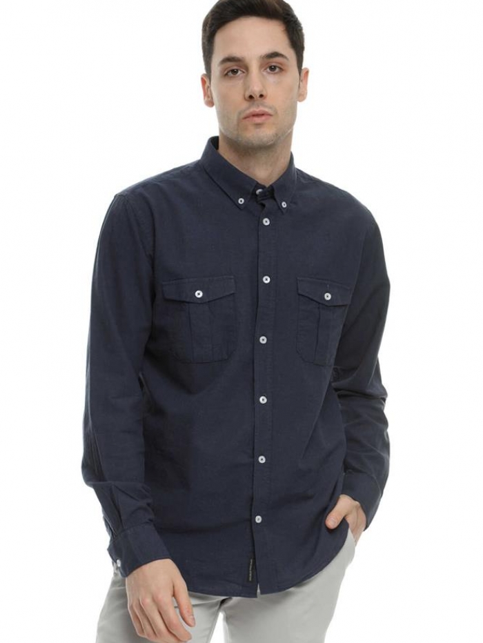 Πουκάμισο 'safari' λινό Double