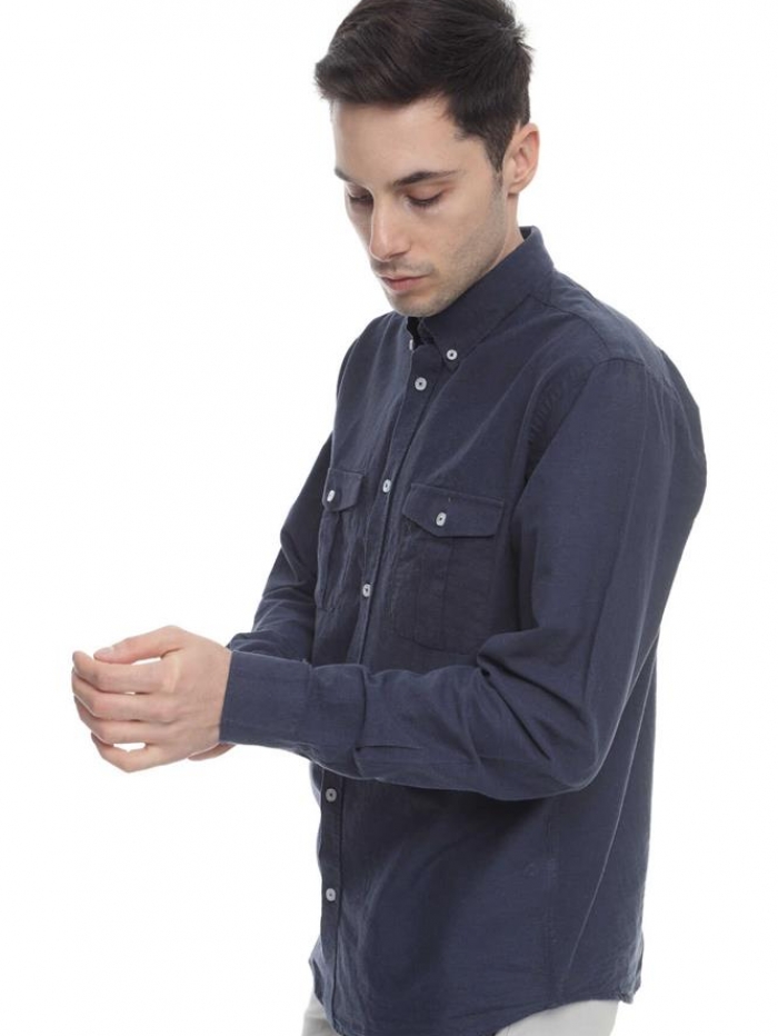 Πουκάμισο 'safari' λινό Double