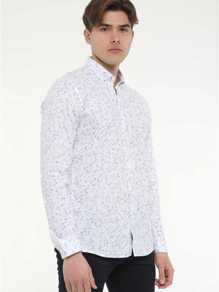 Πουκάμισο βαμβακολινό, slim fit