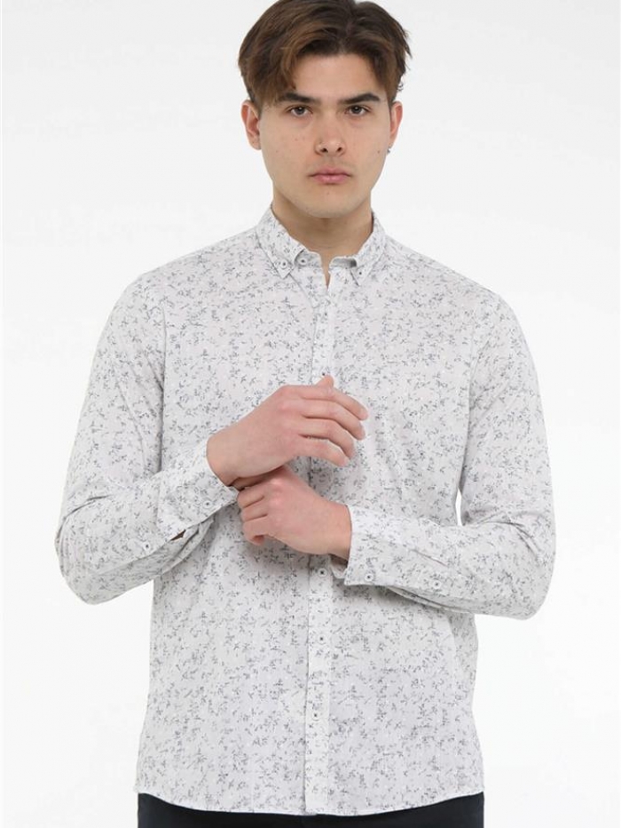 Πουκάμισο βαμβακολινό, slim fit