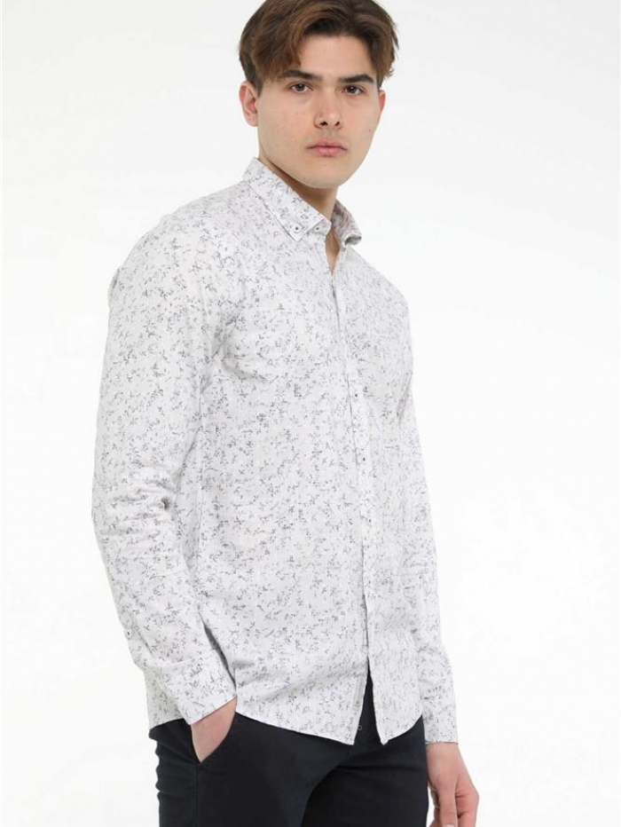 Πουκάμισο βαμβακολινό, slim fit