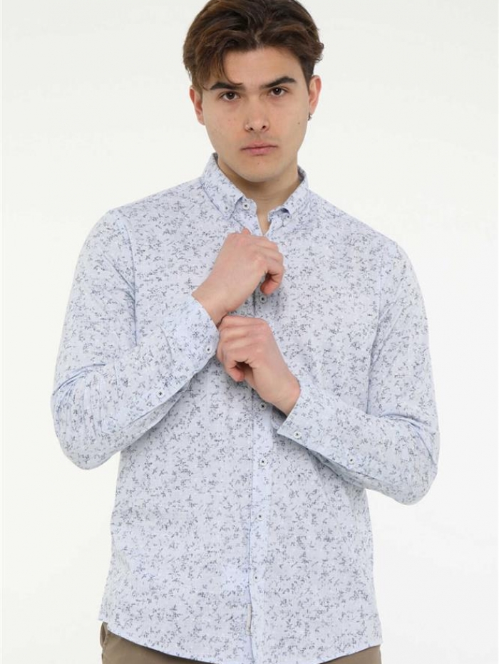 Πουκάμισο βαμβακολινό, slim fit