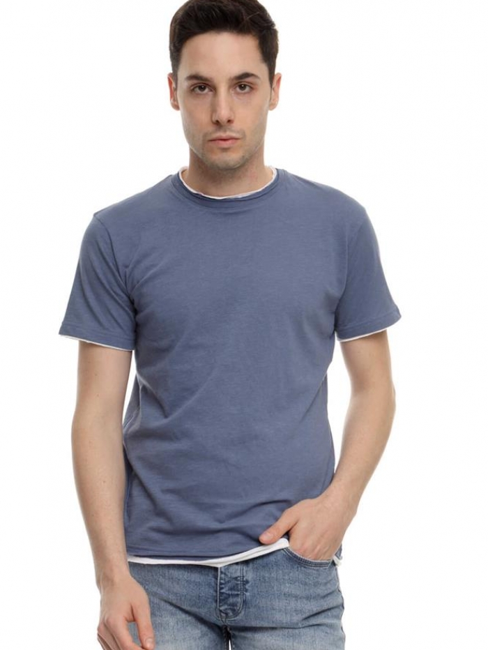 Μονόχρωμο t-shirt Frank Tailor