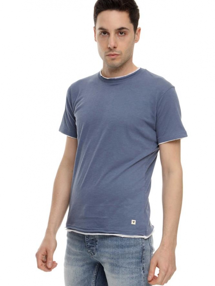 Μονόχρωμο t-shirt Frank Tailor