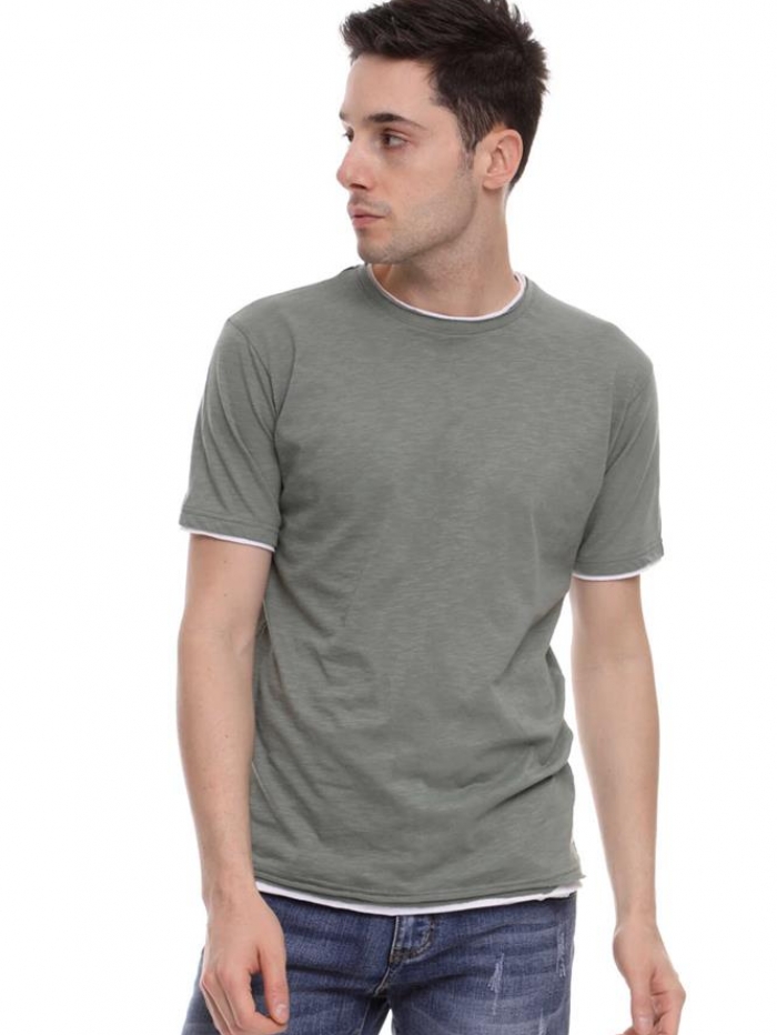 Μονόχρωμο t-shirt Frank Tailor