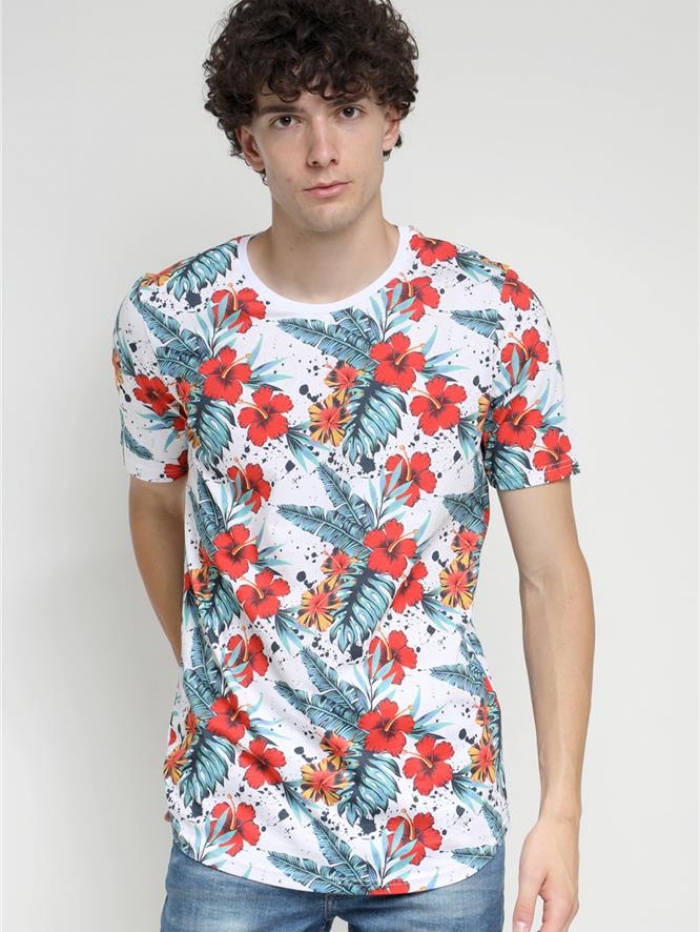 T-shirt με εμπριμέ λουλούδια Paco