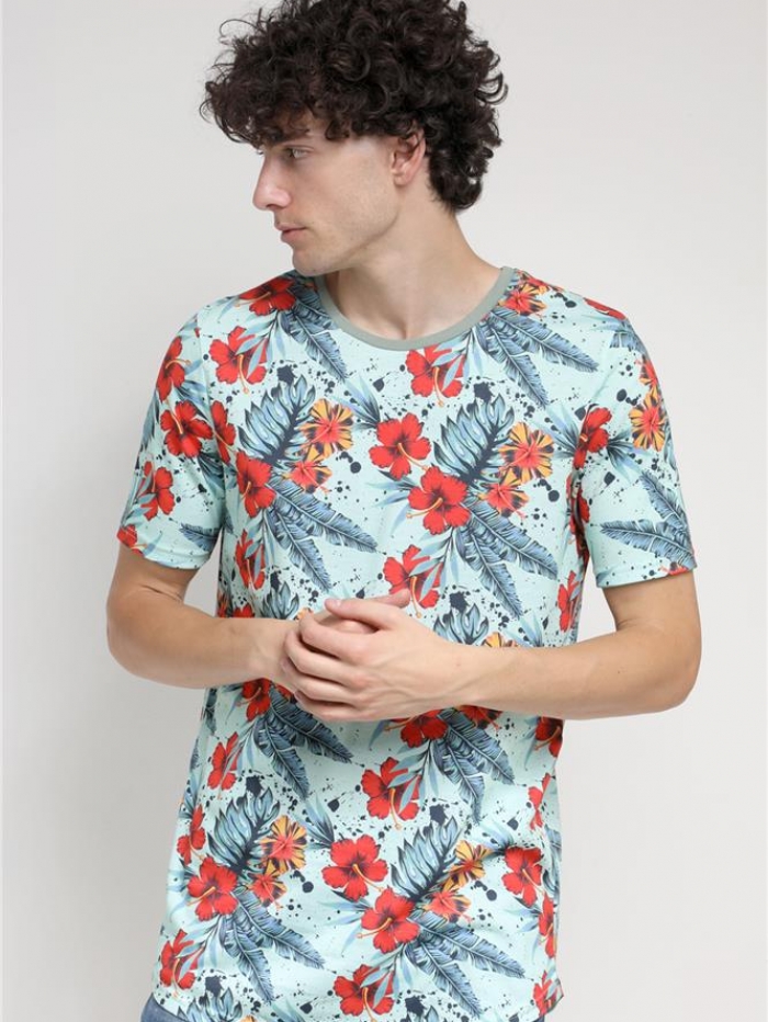 T-shirt με εμπριμέ λουλούδια Paco