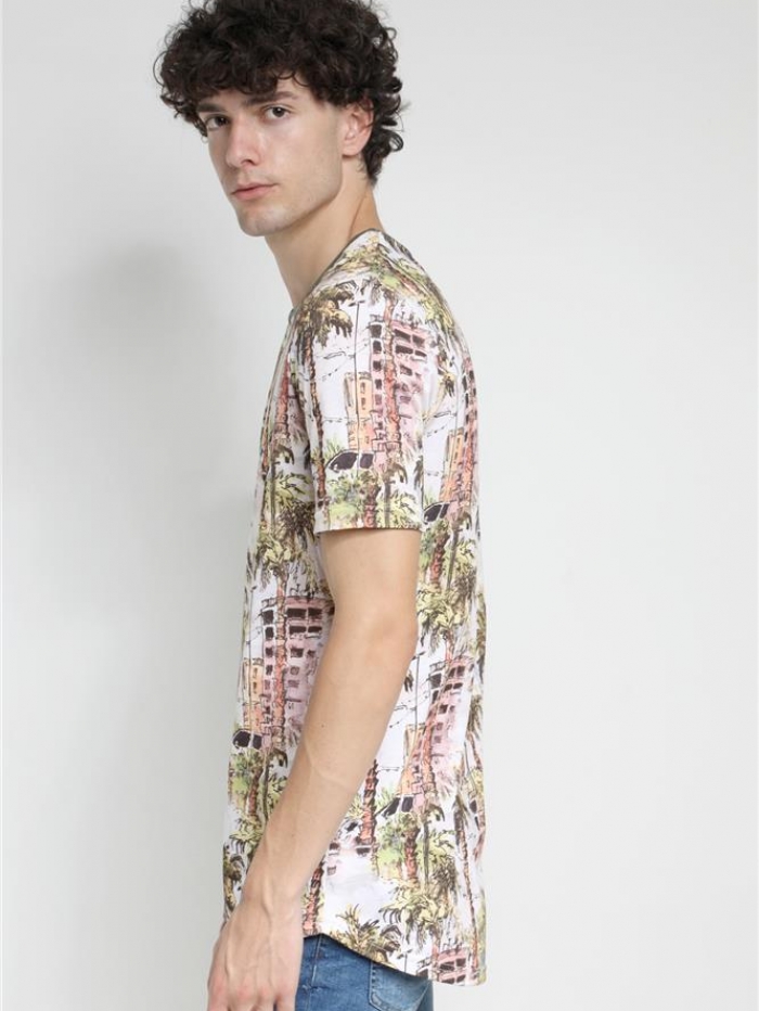 T-shirt με εμπριμέ λουλούδια Paco