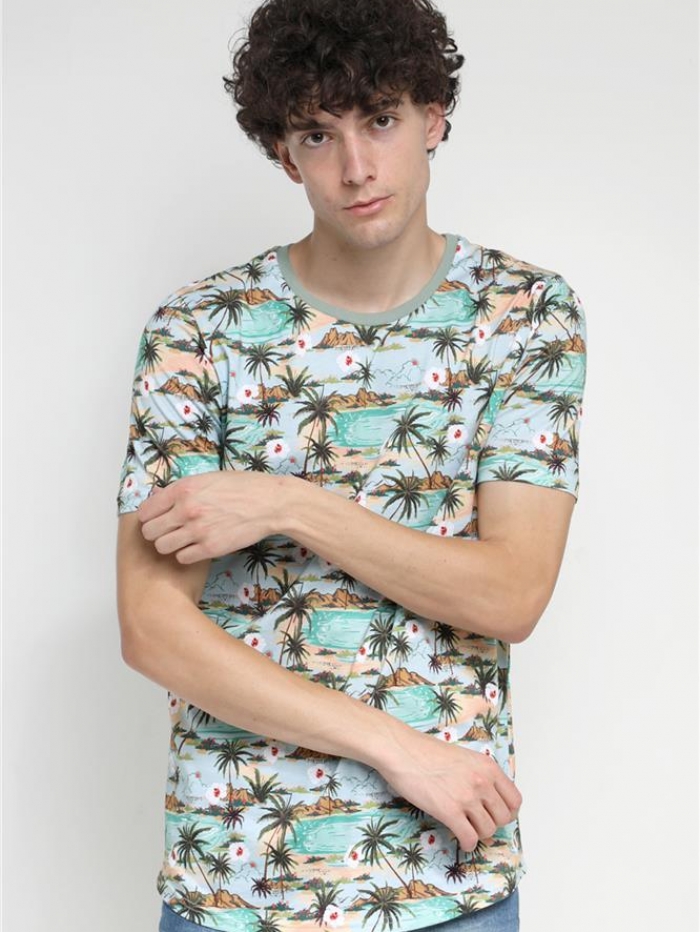 T-shirt με εμπριμέ λουλούδια Paco