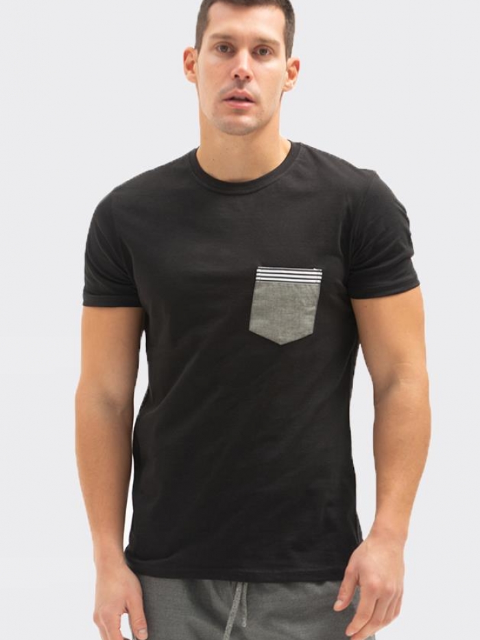 T-shirt με jean τσέπη Attitude