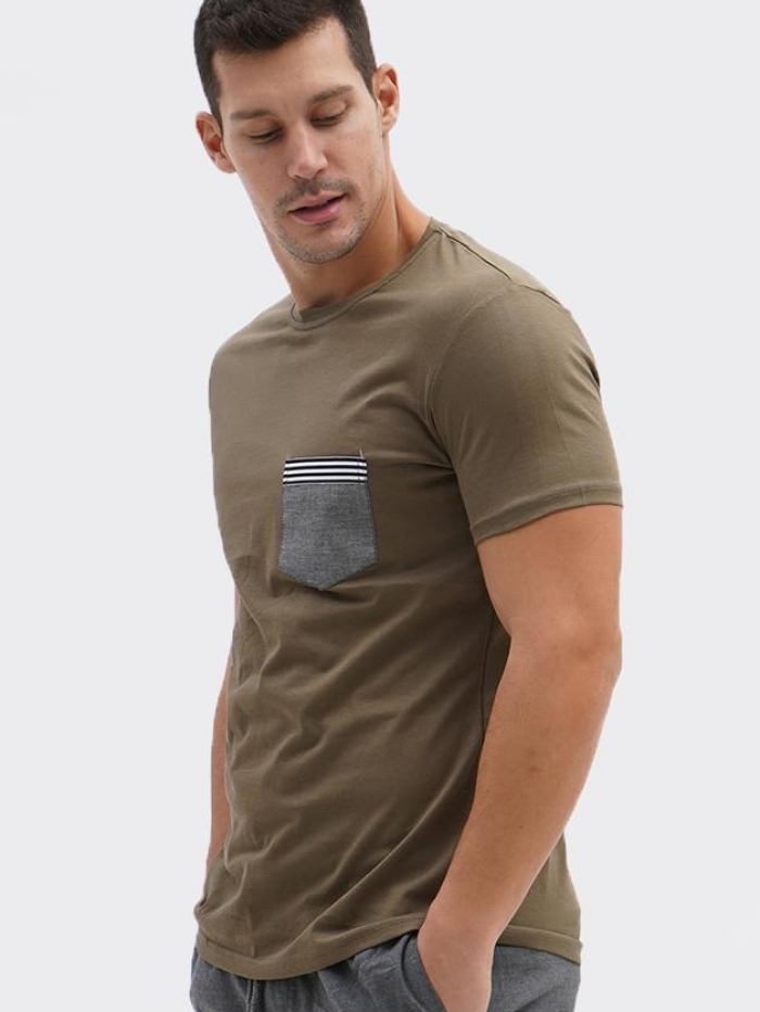 T-shirt με jean τσέπη Attitude